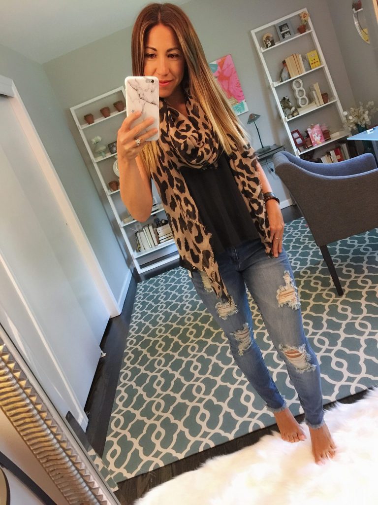 Top basics from the Nordstrom Anniversary Sale featured by top US fashion blog, House of Leo: BP Leopard Scarf